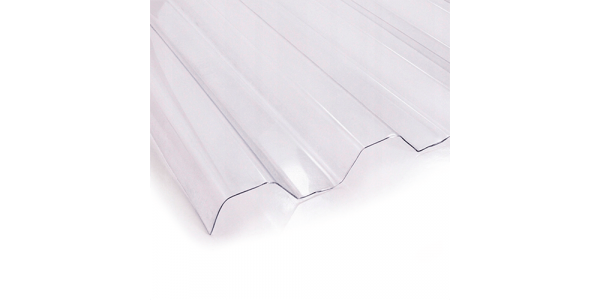 Profiled monolithic polycarbonate (trapezoid) BORREX 0.8 mm transparent